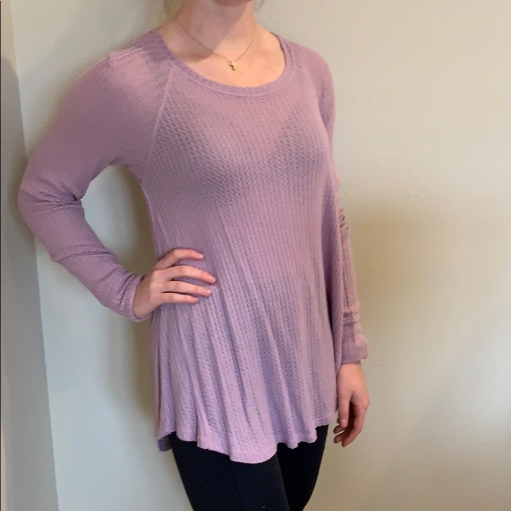 Purple long sleeve t-shirt